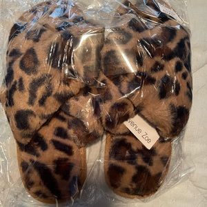 Brand new cheetah slippers